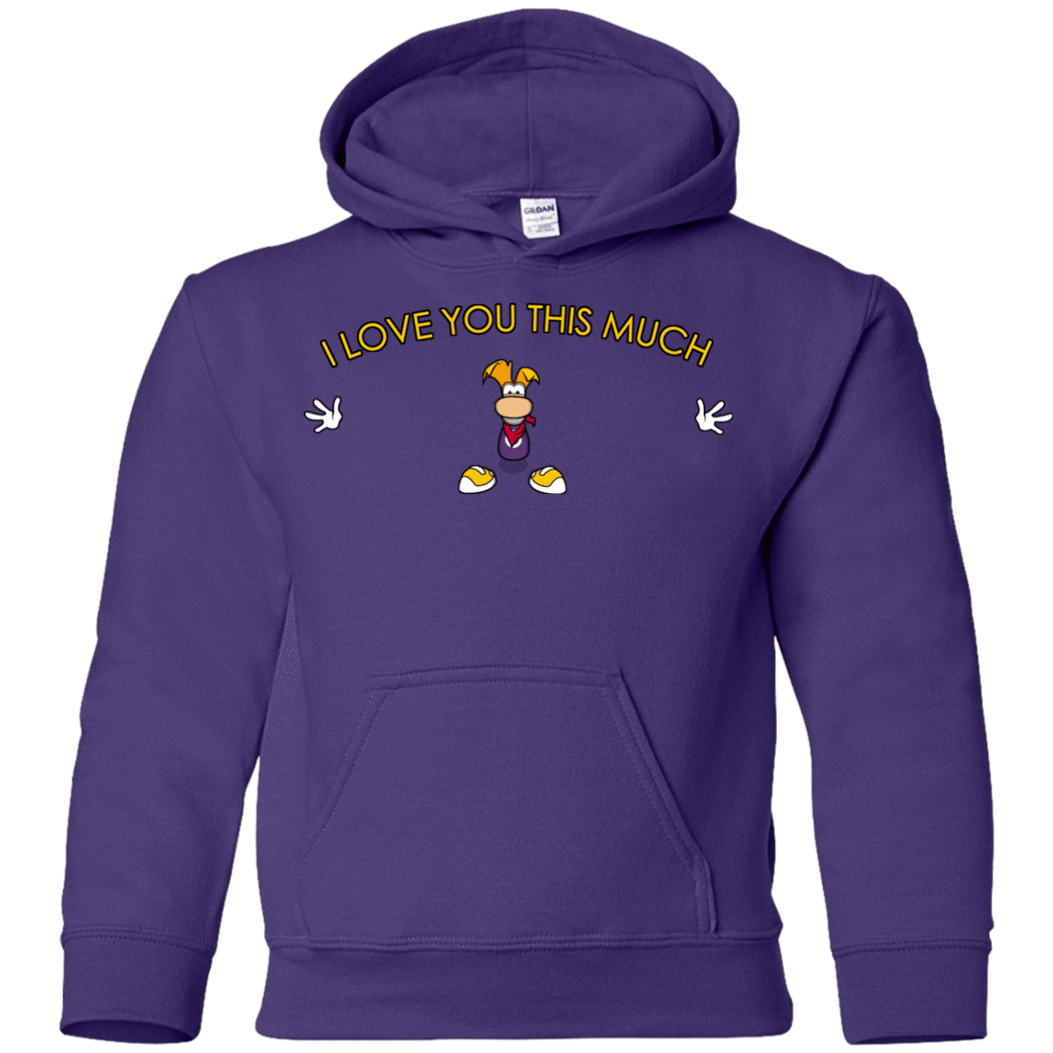 Sweatshirts Purple / YS I Love You This Much Youth Hoodie