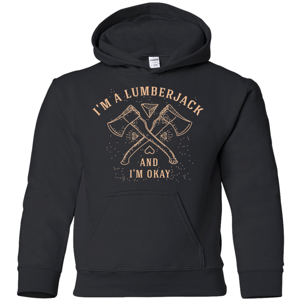 Sweatshirts Black / YS I'm a Lumberjack Youth Hoodie