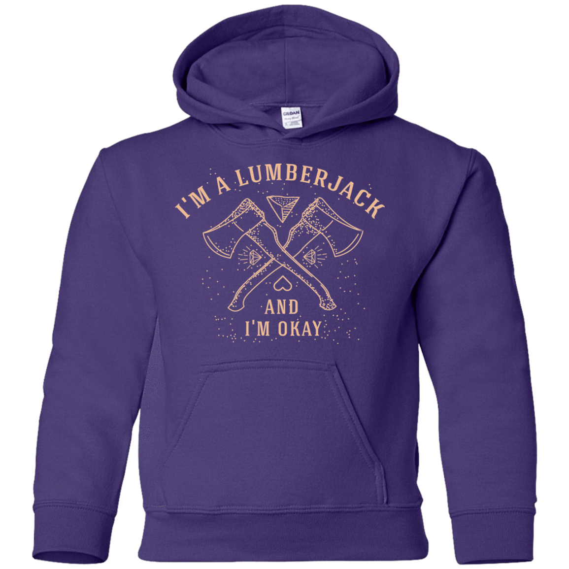 Sweatshirts Purple / YS I'm a Lumberjack Youth Hoodie