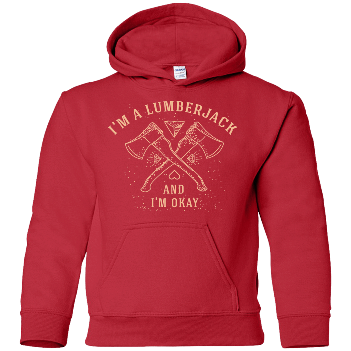 Sweatshirts Red / YS I'm a Lumberjack Youth Hoodie