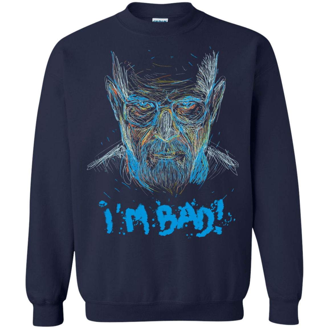Sweatshirts Navy / S I'm Bad! Crewneck Sweatshirt