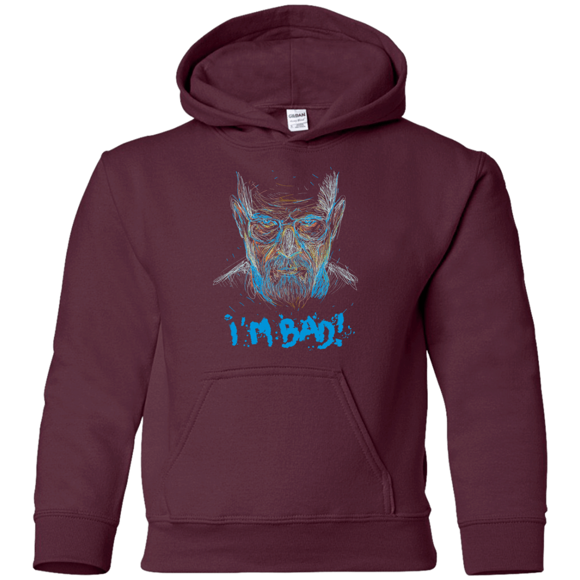 Sweatshirts Maroon / YS I'm Bad! Youth Hoodie