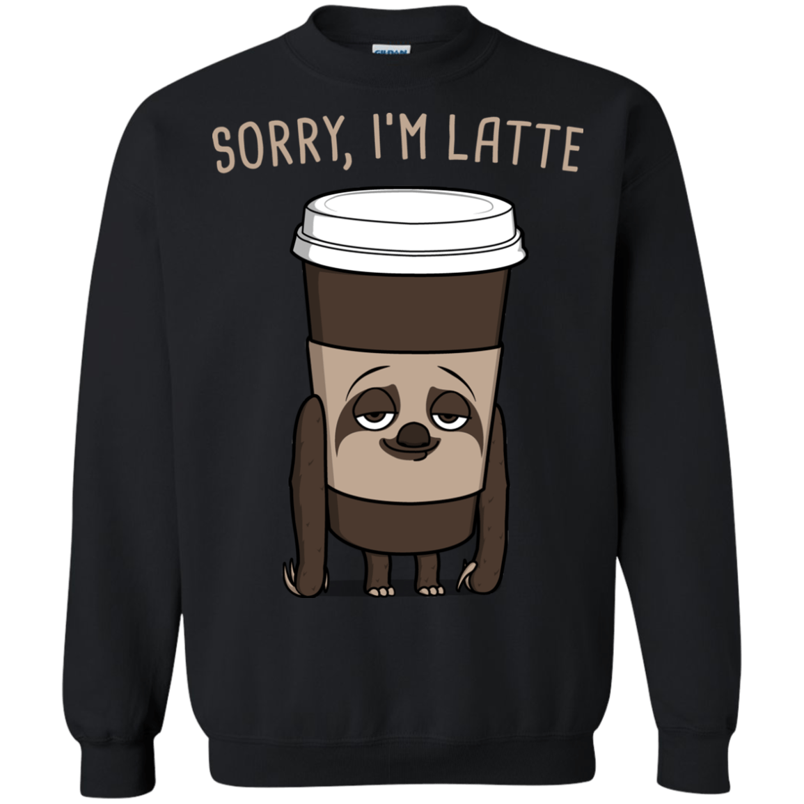 Sweatshirts Black / S I'm Latte Crewneck Sweatshirt