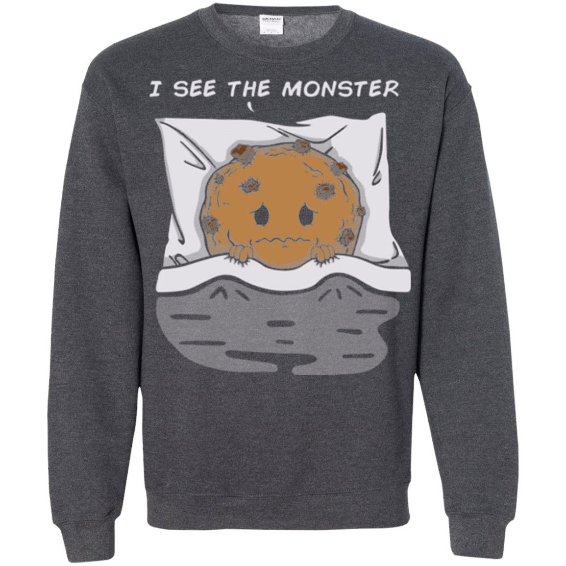 Sweatshirts Dark Heather / Small I see the monster Crewneck Sweatshirt