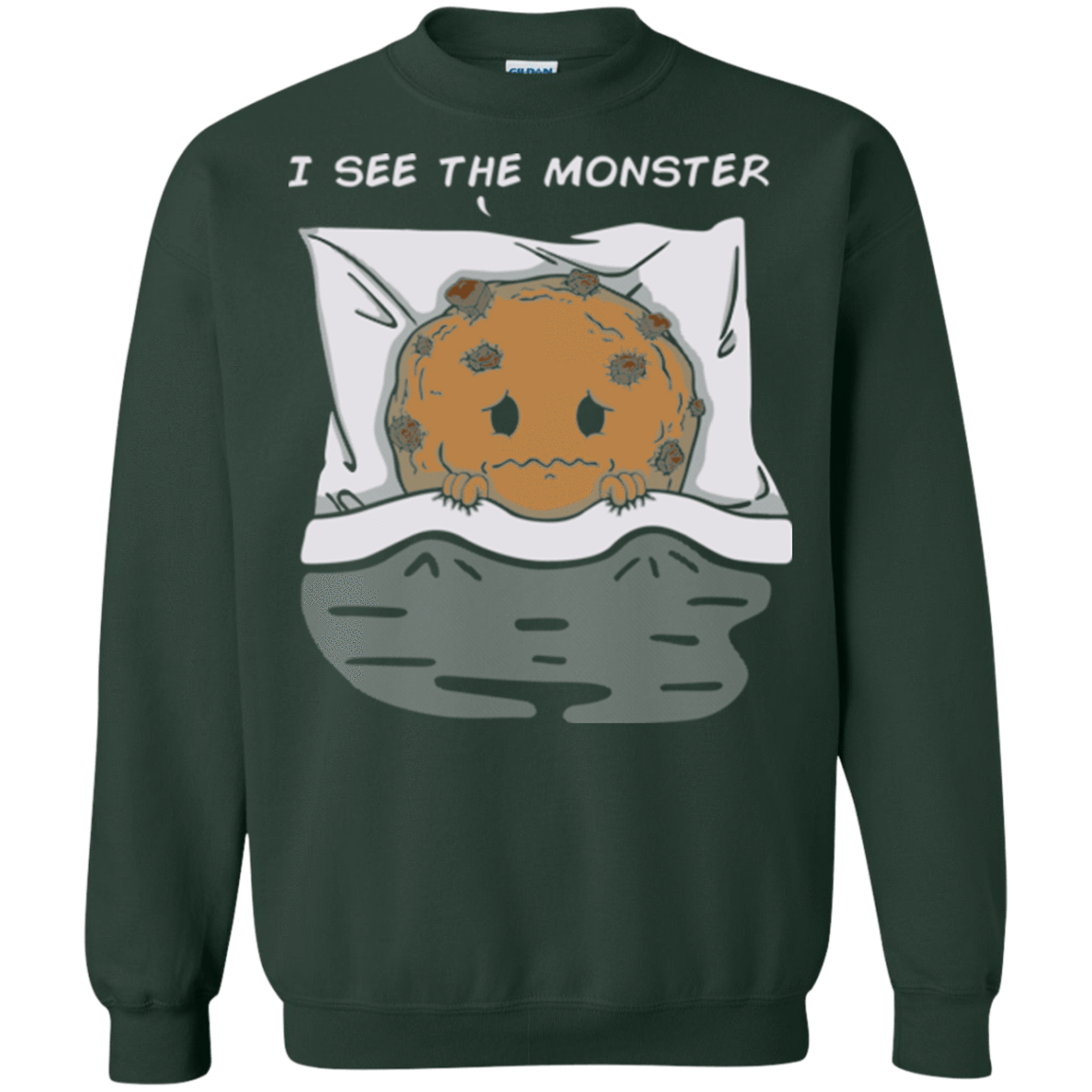 Sweatshirts Forest Green / Small I see the monster Crewneck Sweatshirt