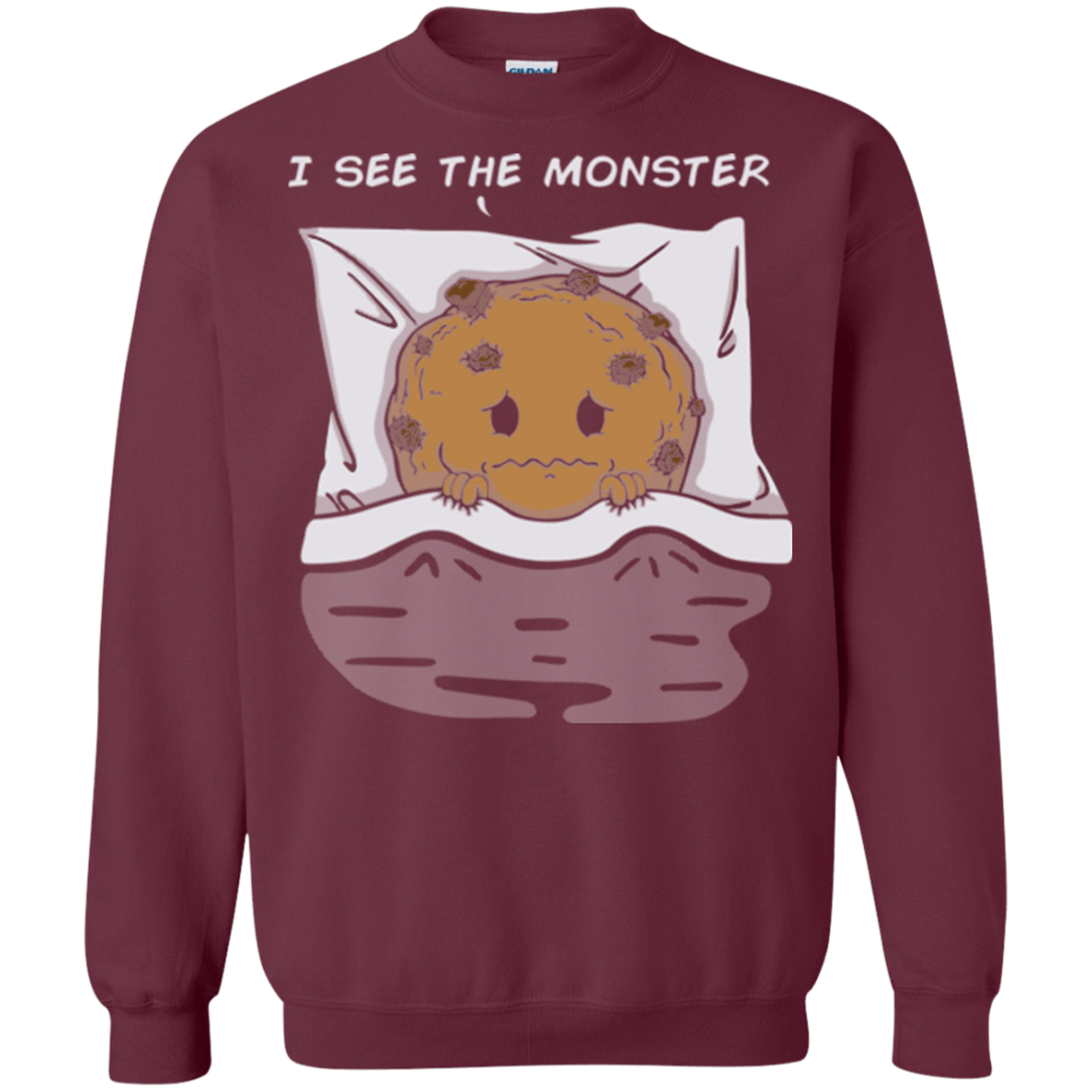 Sweatshirts Maroon / Small I see the monster Crewneck Sweatshirt