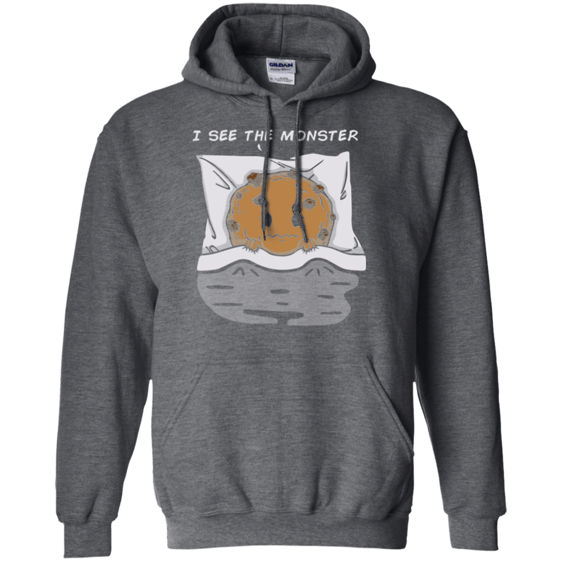 Sweatshirts Dark Heather / Small I see the monster Pullover Hoodie