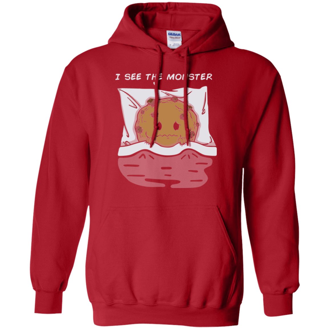 Sweatshirts Red / Small I see the monster Pullover Hoodie