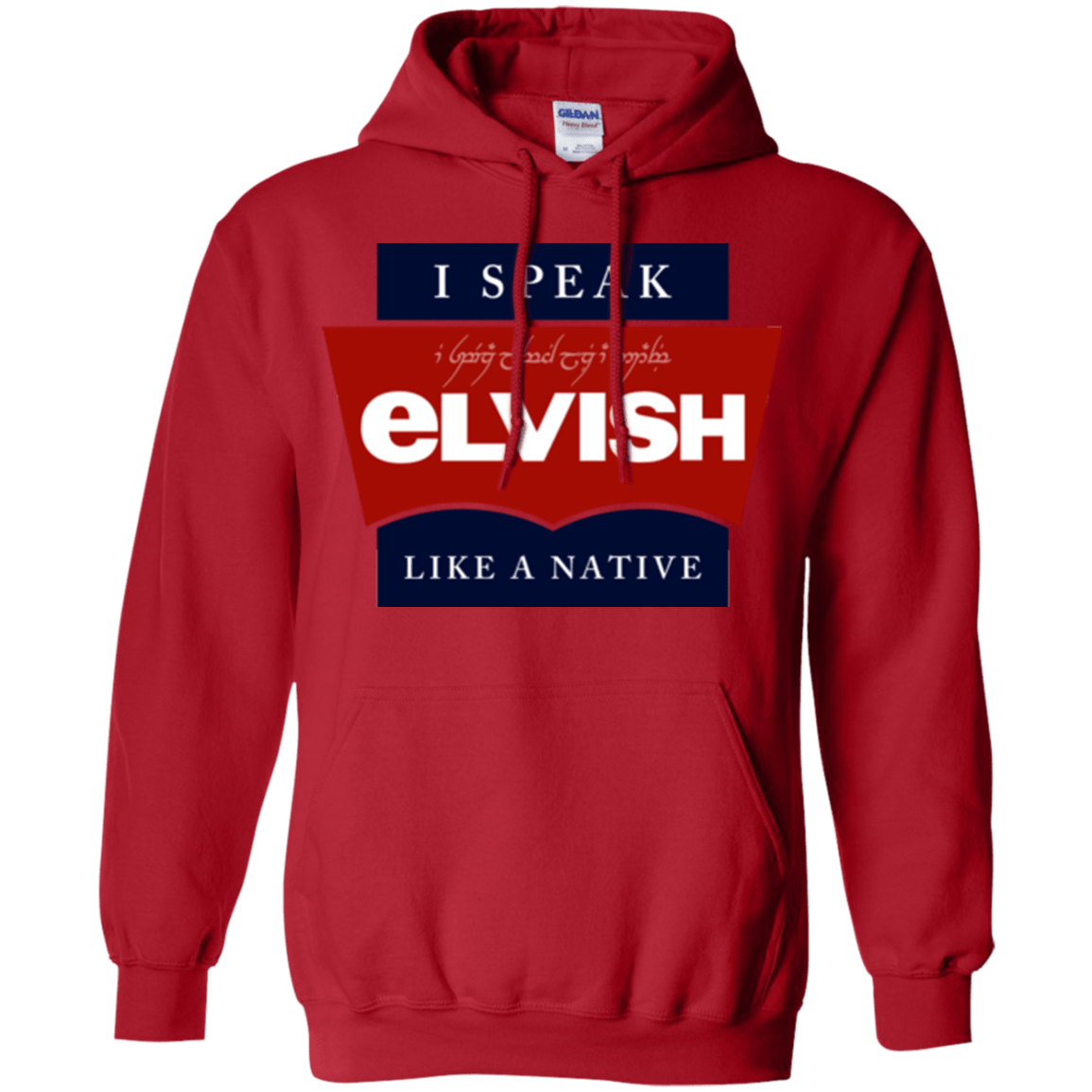 Sweatshirts Red / Small I speak elvish Pullover Hoodie
