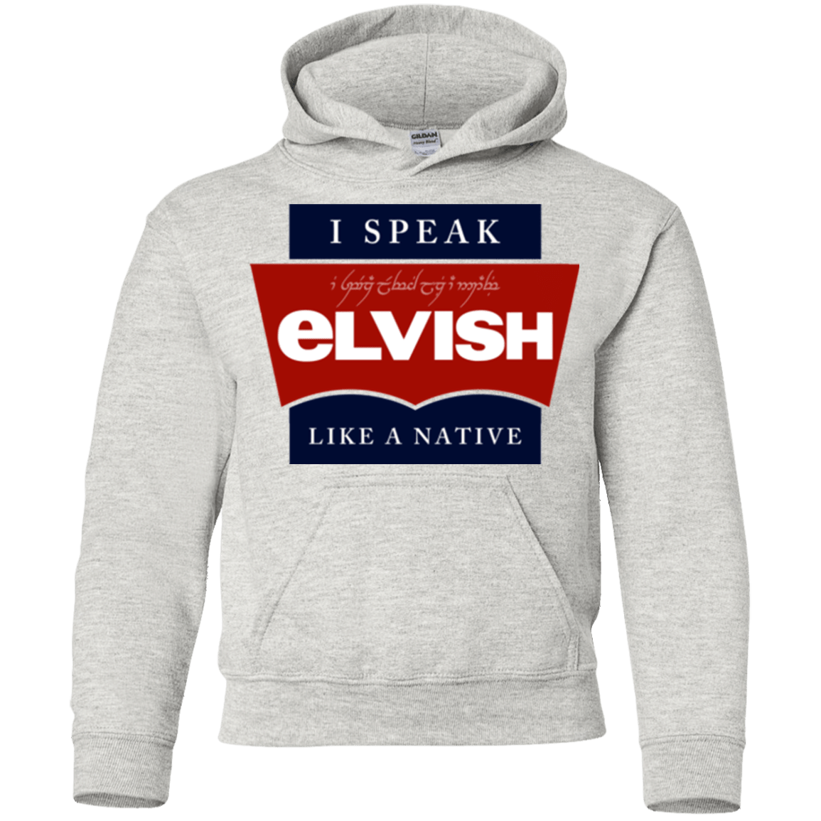 Sweatshirts Ash / YS I speak elvish Youth Hoodie