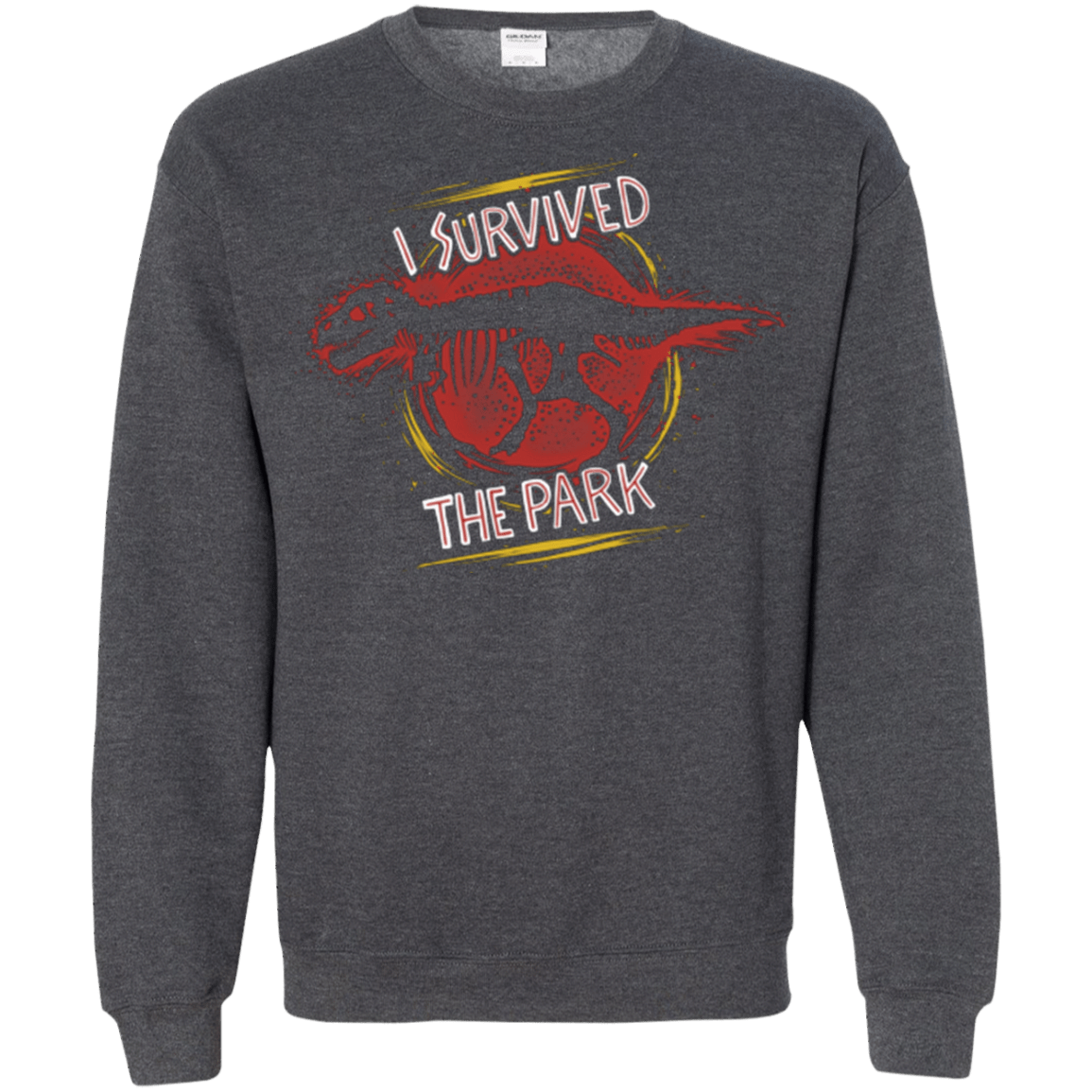 Sweatshirts Dark Heather / Small I SURVIVED THE PARK Crewneck Sweatshirt