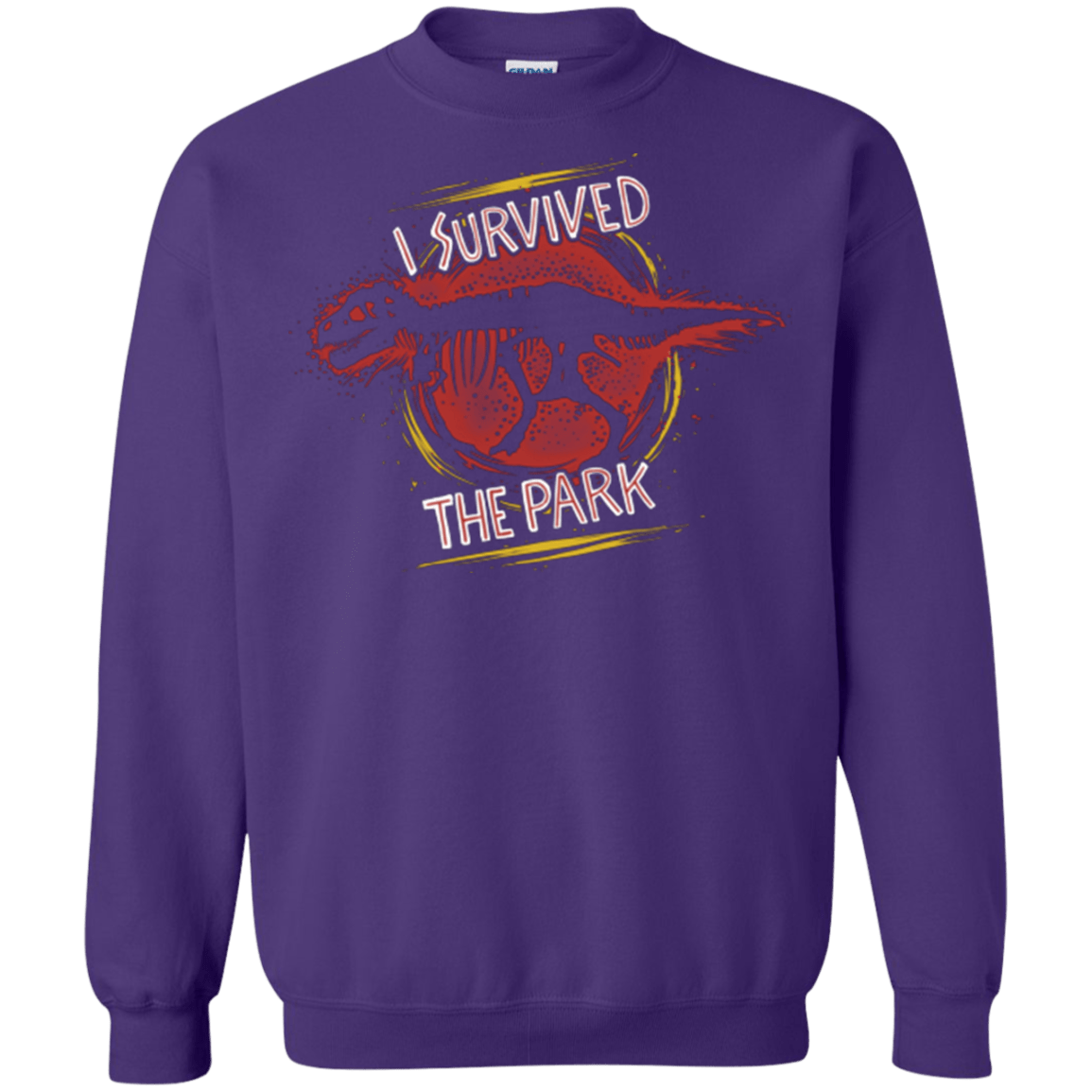 Sweatshirts Purple / Small I SURVIVED THE PARK Crewneck Sweatshirt