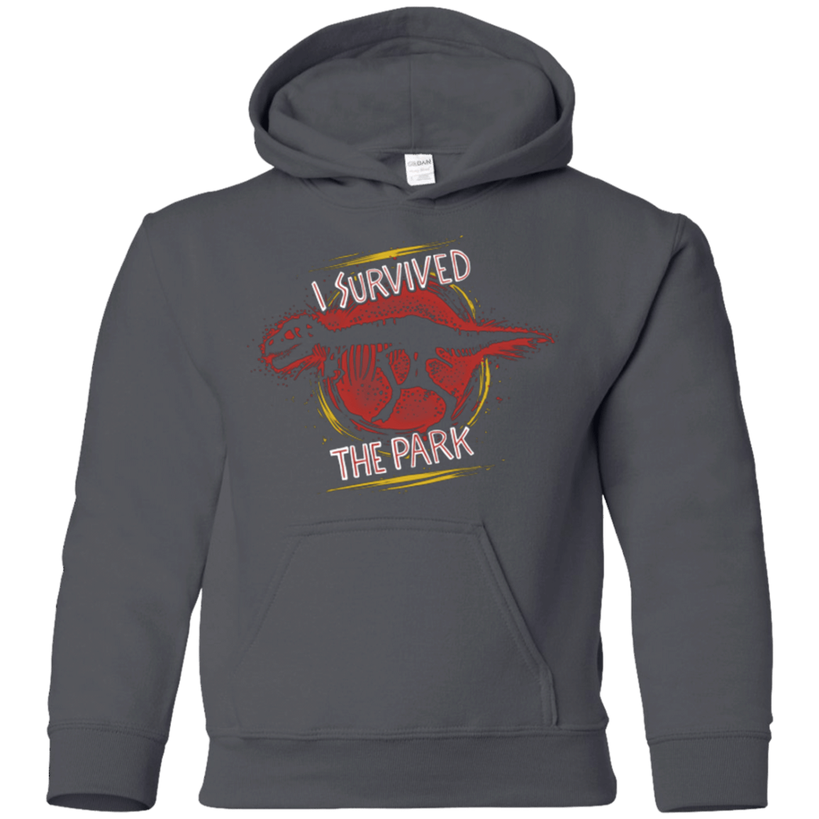 Sweatshirts Charcoal / YS I SURVIVED THE PARK Youth Hoodie