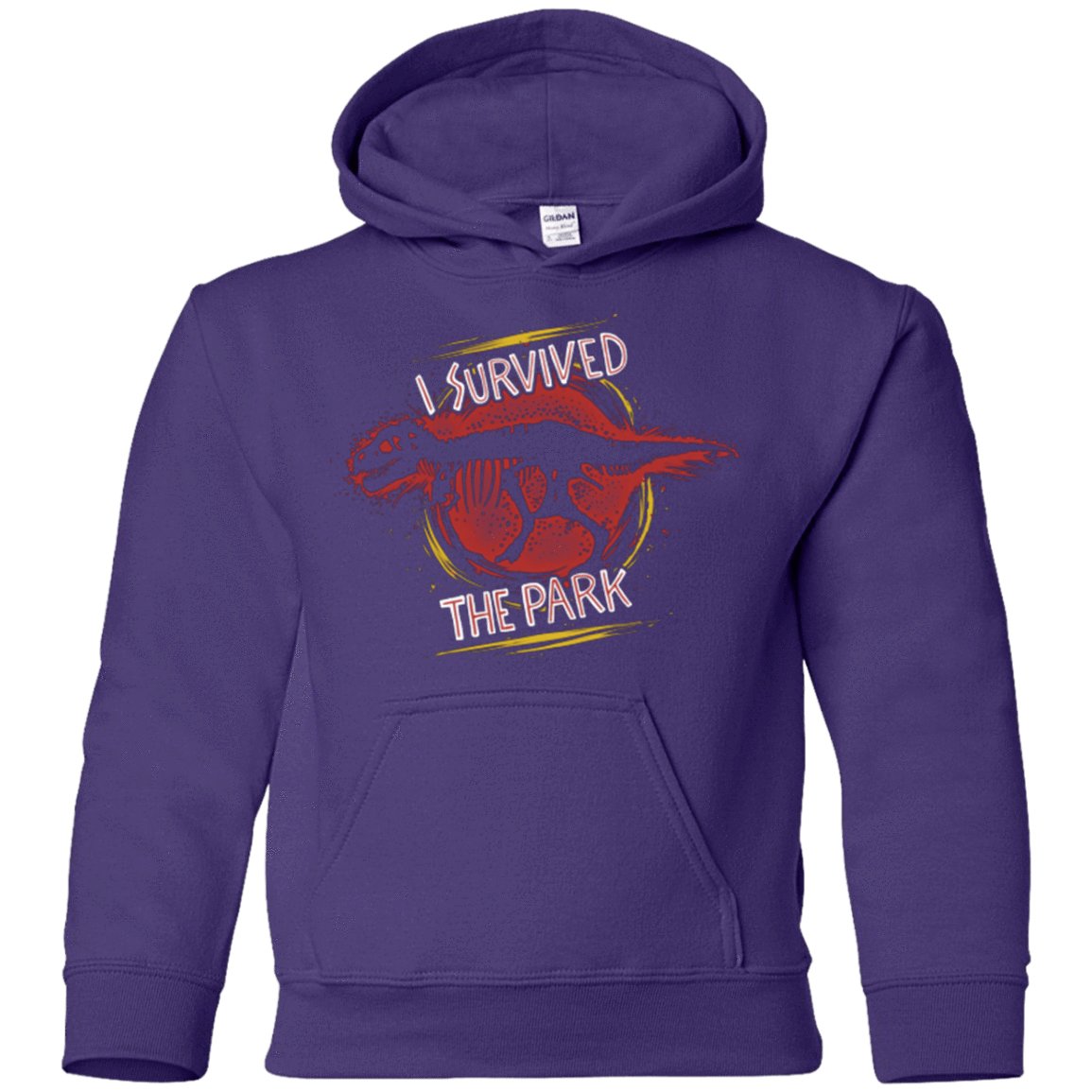 Sweatshirts Purple / YS I SURVIVED THE PARK Youth Hoodie