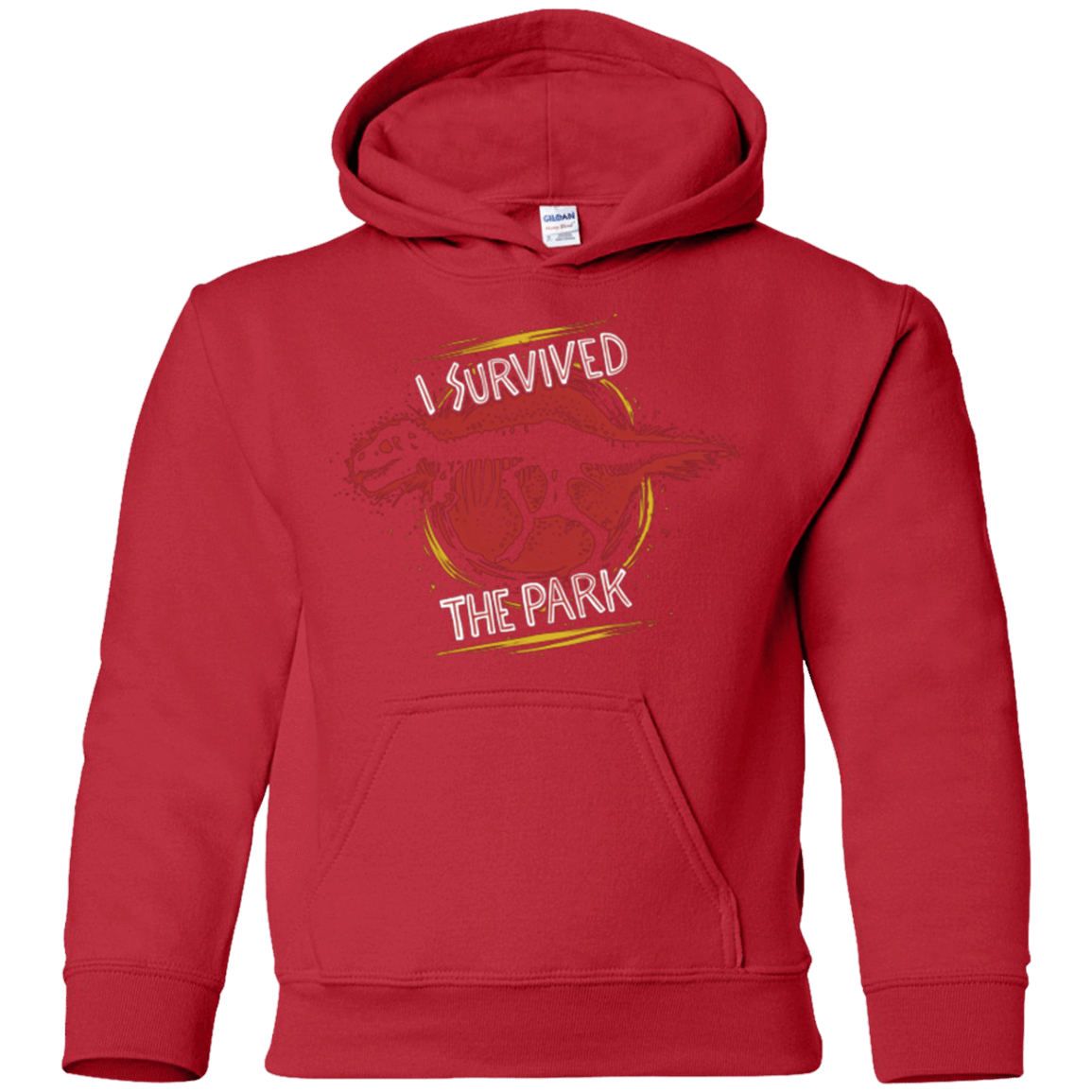 Sweatshirts Red / YS I SURVIVED THE PARK Youth Hoodie
