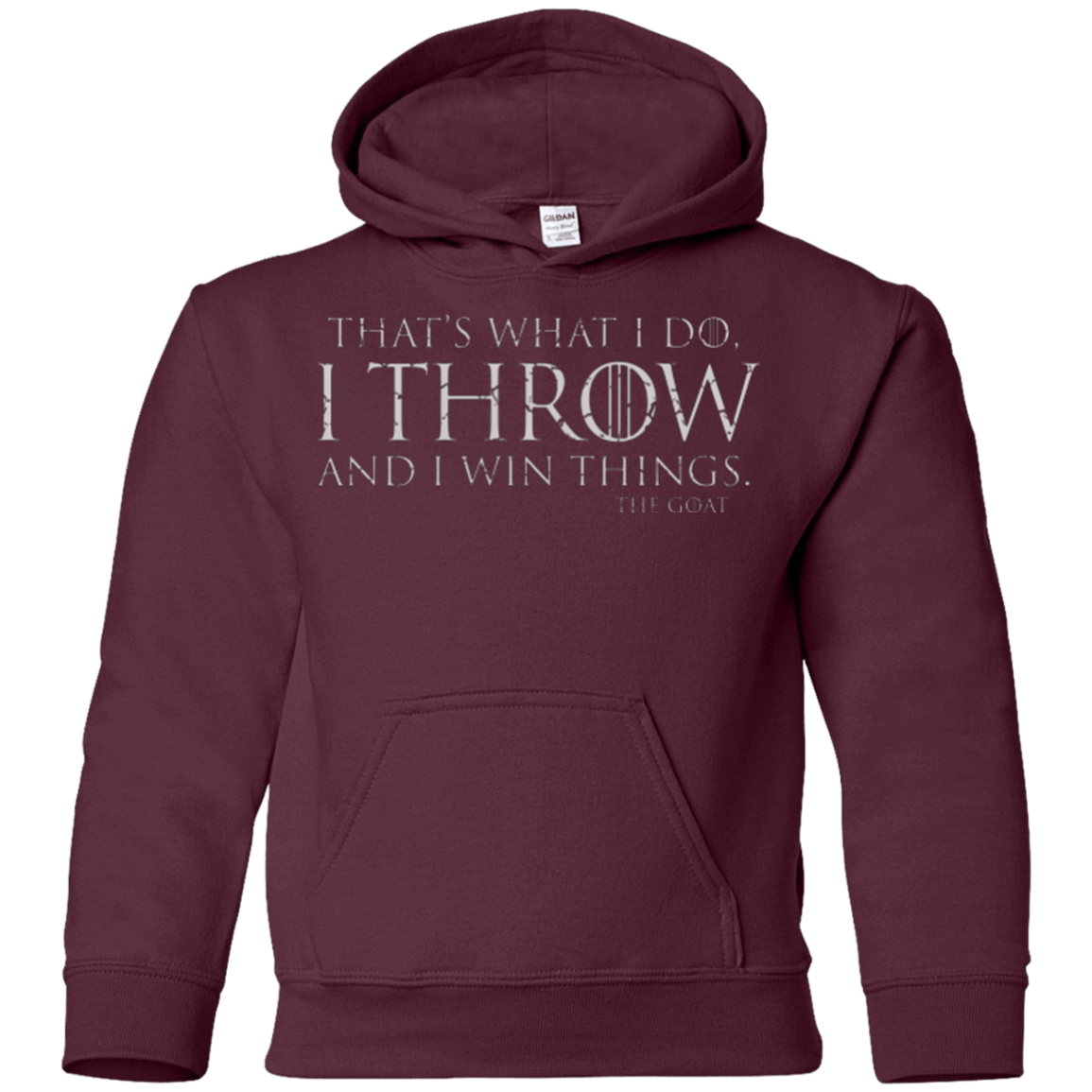 Sweatshirts Maroon / YS I Throw Youth Hoodie