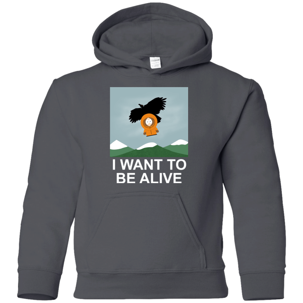 Sweatshirts Charcoal / YS I Want to be Alive Youth Hoodie