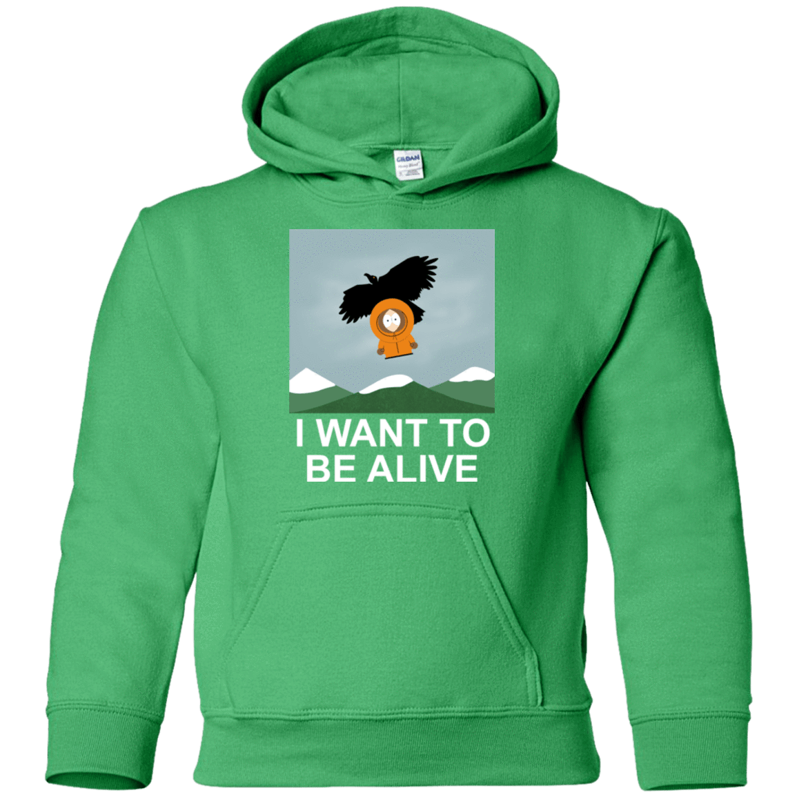 Sweatshirts Irish Green / YS I Want to be Alive Youth Hoodie