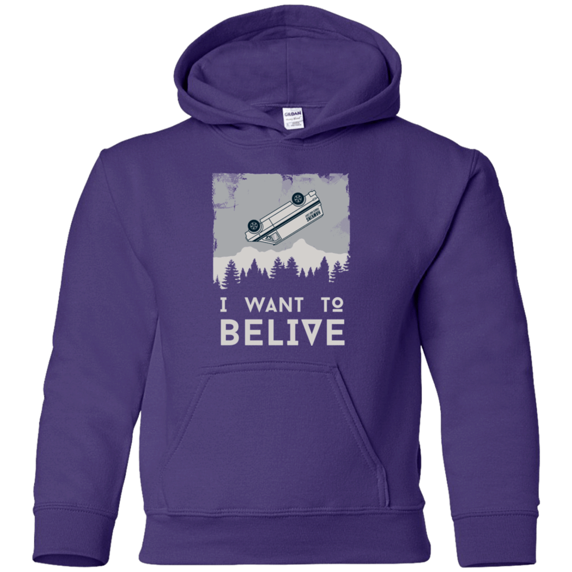 Sweatshirts Purple / YS I Want to Believe Youth Hoodie