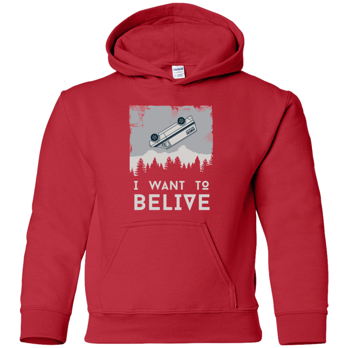 Sweatshirts Red / YS I Want to Believe Youth Hoodie