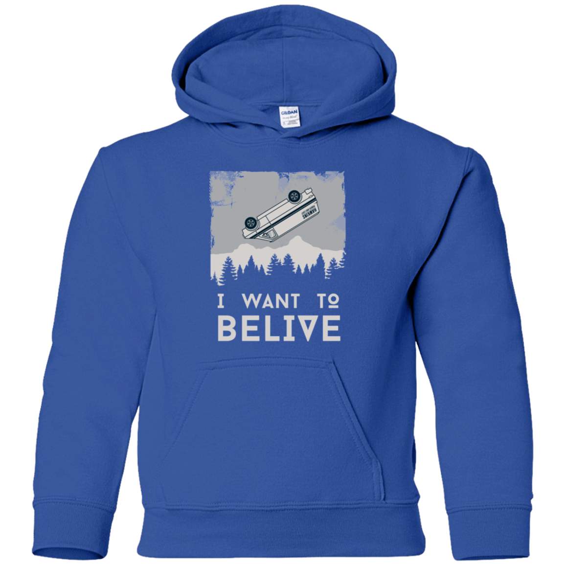 Sweatshirts Royal / YS I Want to Believe Youth Hoodie