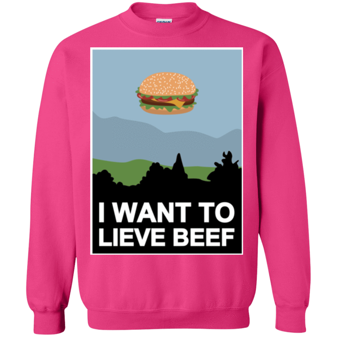 Sweatshirts Heliconia / Small I want to lieve beef Crewneck Sweatshirt