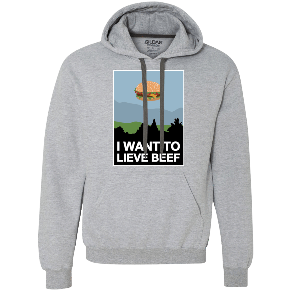 Sweatshirts Sport Grey / Small I want to lieve beef Premium Fleece Hoodie
