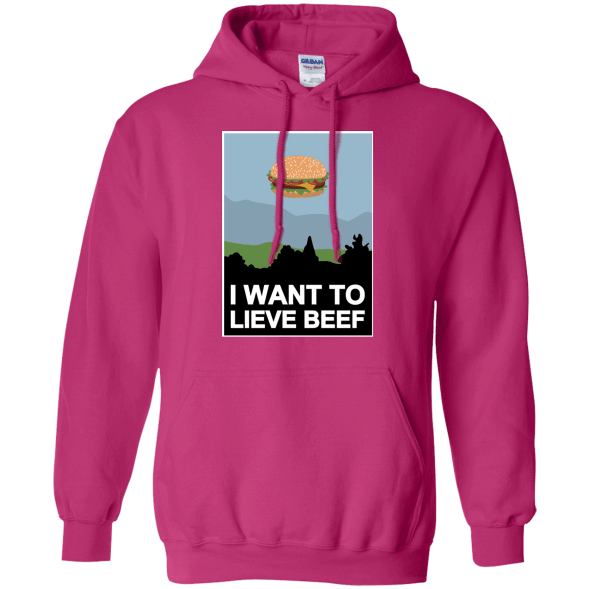 Sweatshirts Heliconia / Small I want to lieve beef Pullover Hoodie