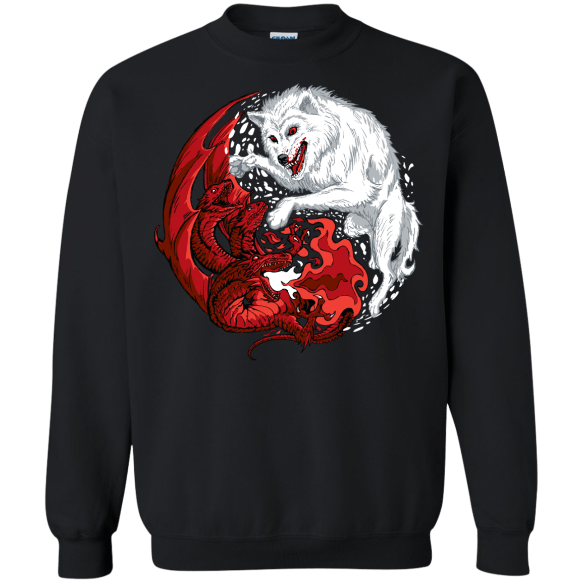 Sweatshirts Black / Small Ice and Fire Crewneck Sweatshirt