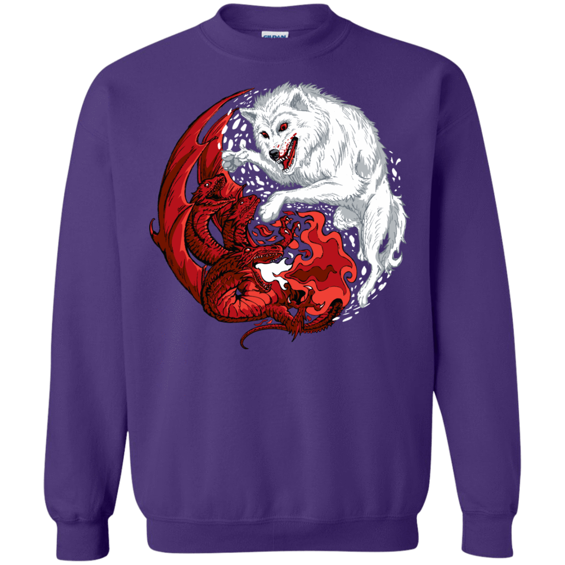 Sweatshirts Purple / Small Ice and Fire Crewneck Sweatshirt