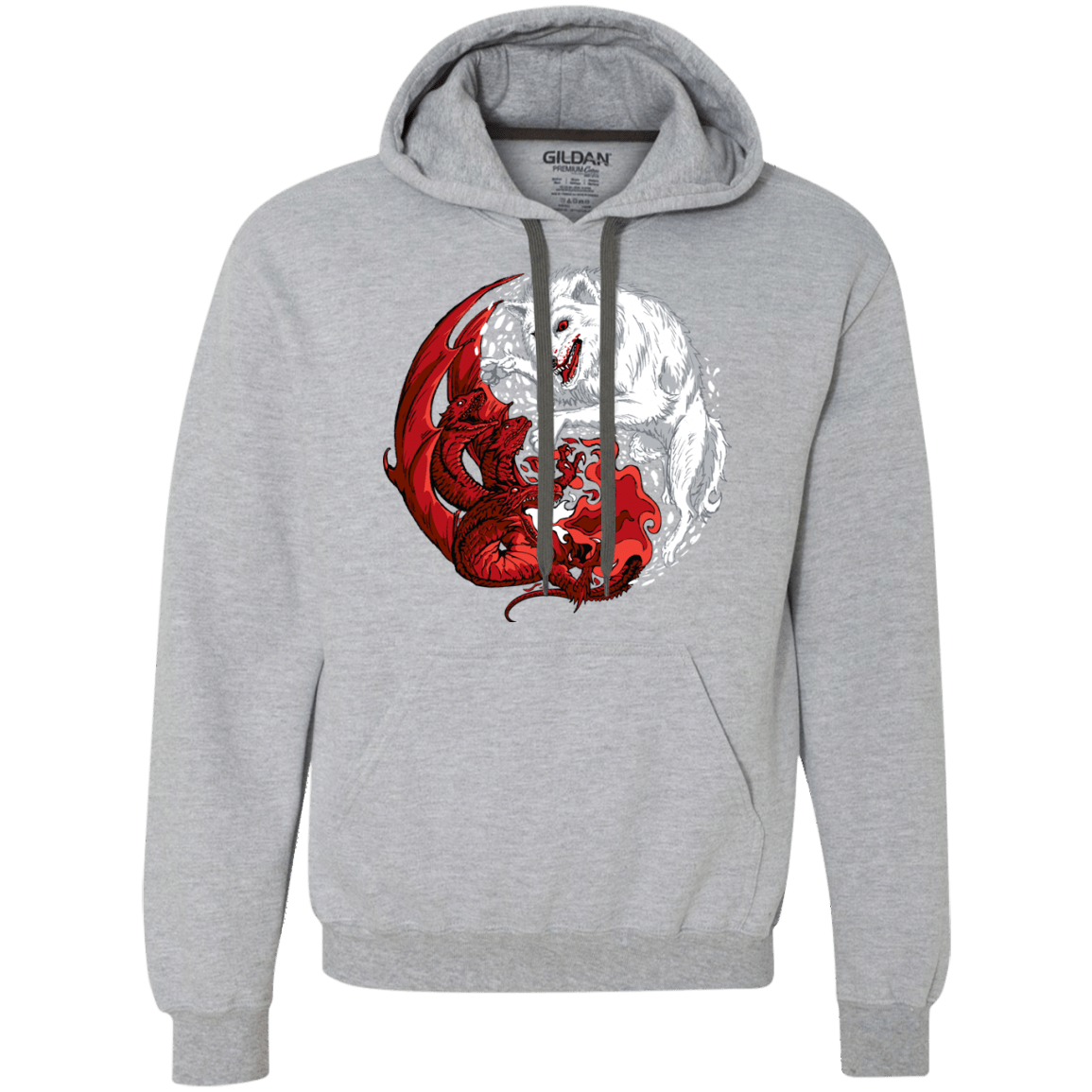 Sweatshirts Sport Grey / Small Ice and Fire Premium Fleece Hoodie