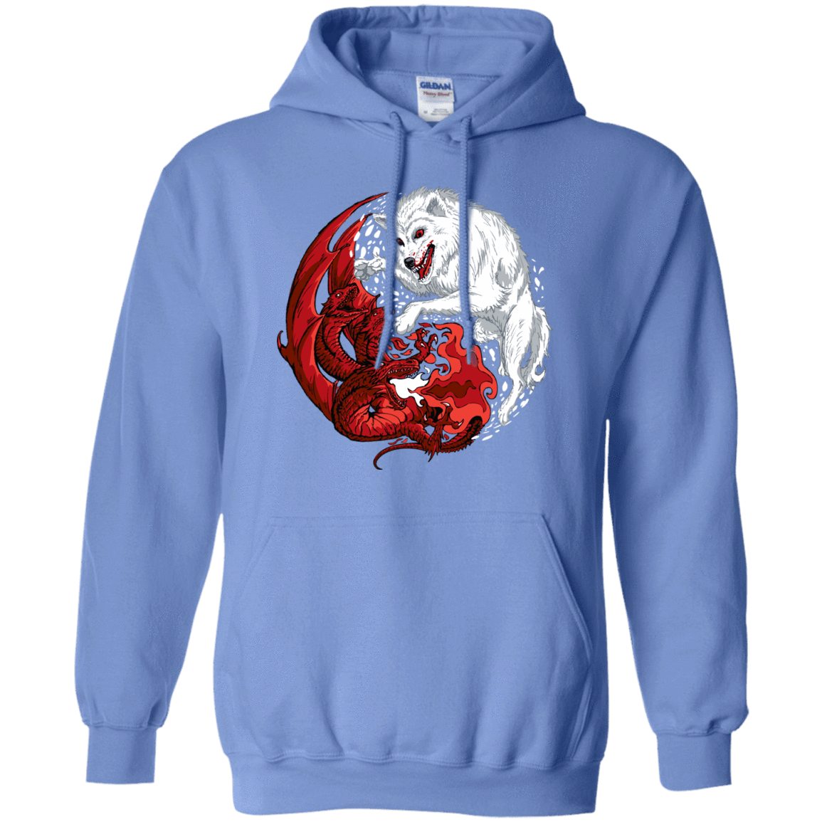 Sweatshirts Carolina Blue / Small Ice and Fire Pullover Hoodie