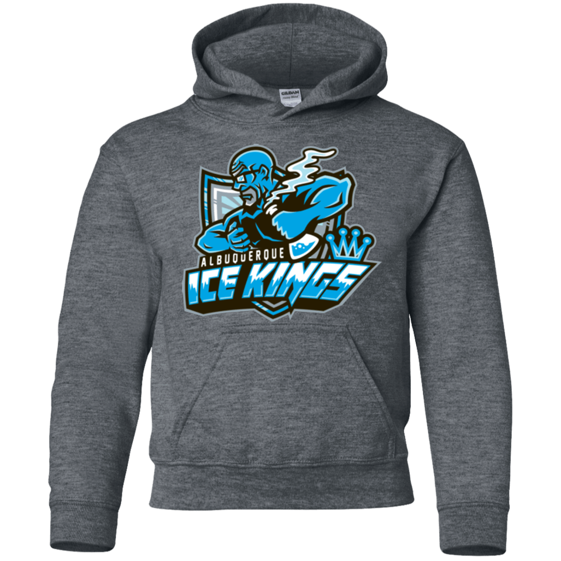 Sweatshirts Dark Heather / YS Ice Kings Youth Hoodie