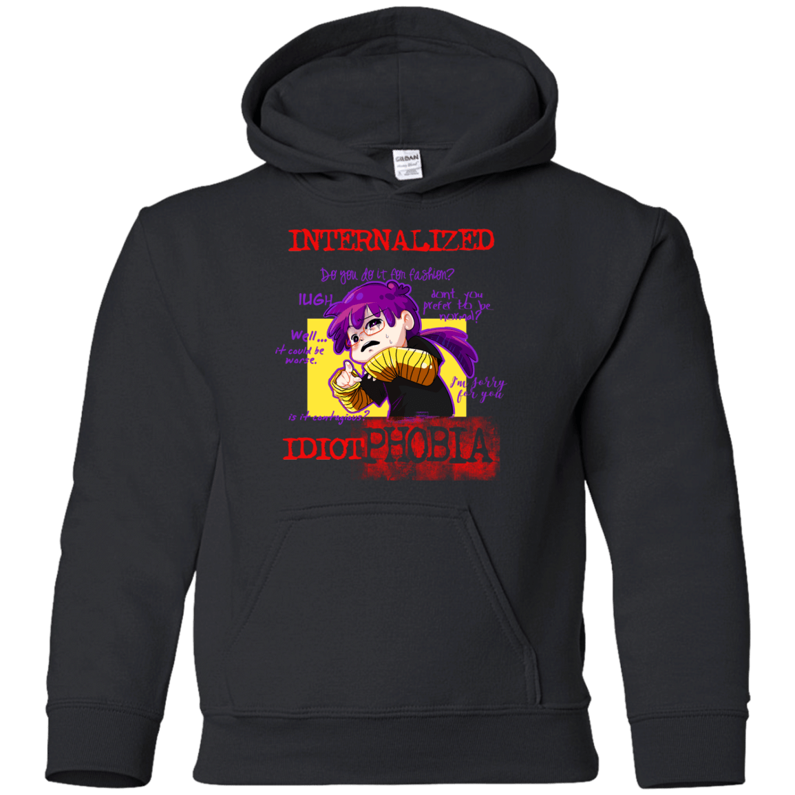 Idiot phobia Youth Hoodie