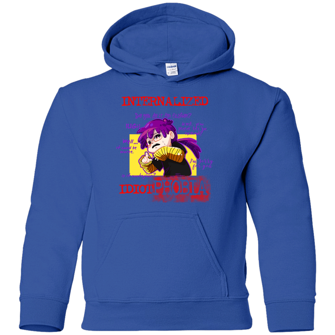 Idiot phobia Youth Hoodie