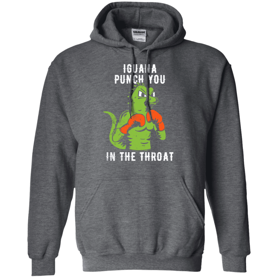 Sweatshirts Dark Heather / S Iguana Punch You Pullover Hoodie