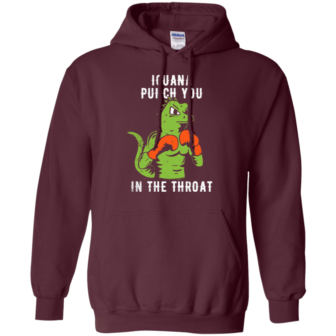 Sweatshirts Maroon / S Iguana Punch You Pullover Hoodie