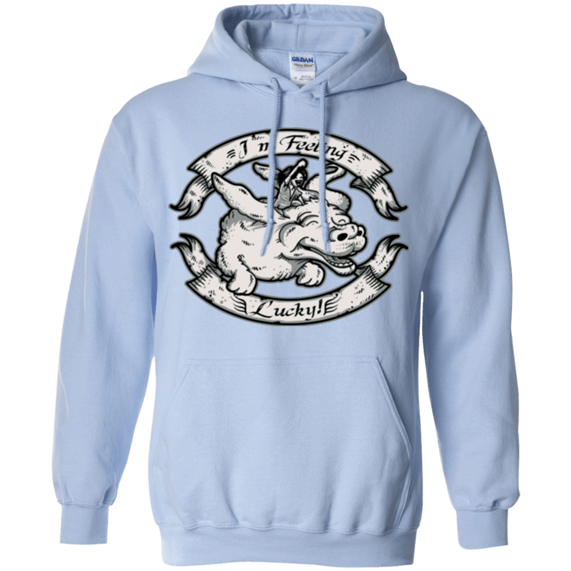 Sweatshirts Light Blue / Small IM FEELING LUCKY Pullover Hoodie