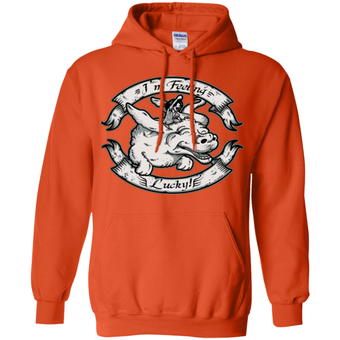 Sweatshirts Orange / Small IM FEELING LUCKY Pullover Hoodie