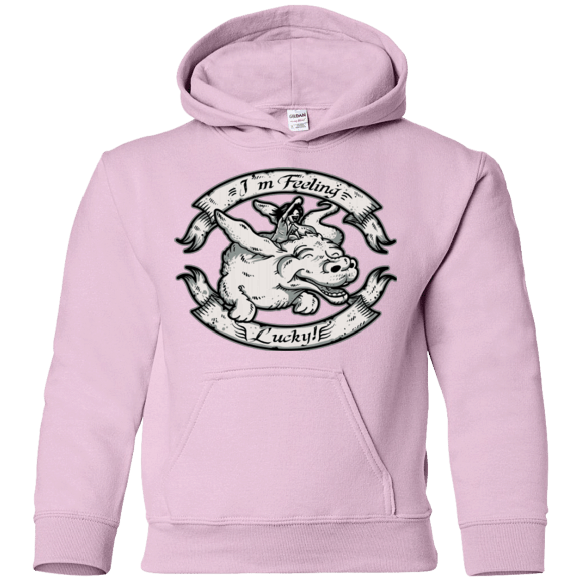Sweatshirts Light Pink / YS IM FEELING LUCKY Youth Hoodie