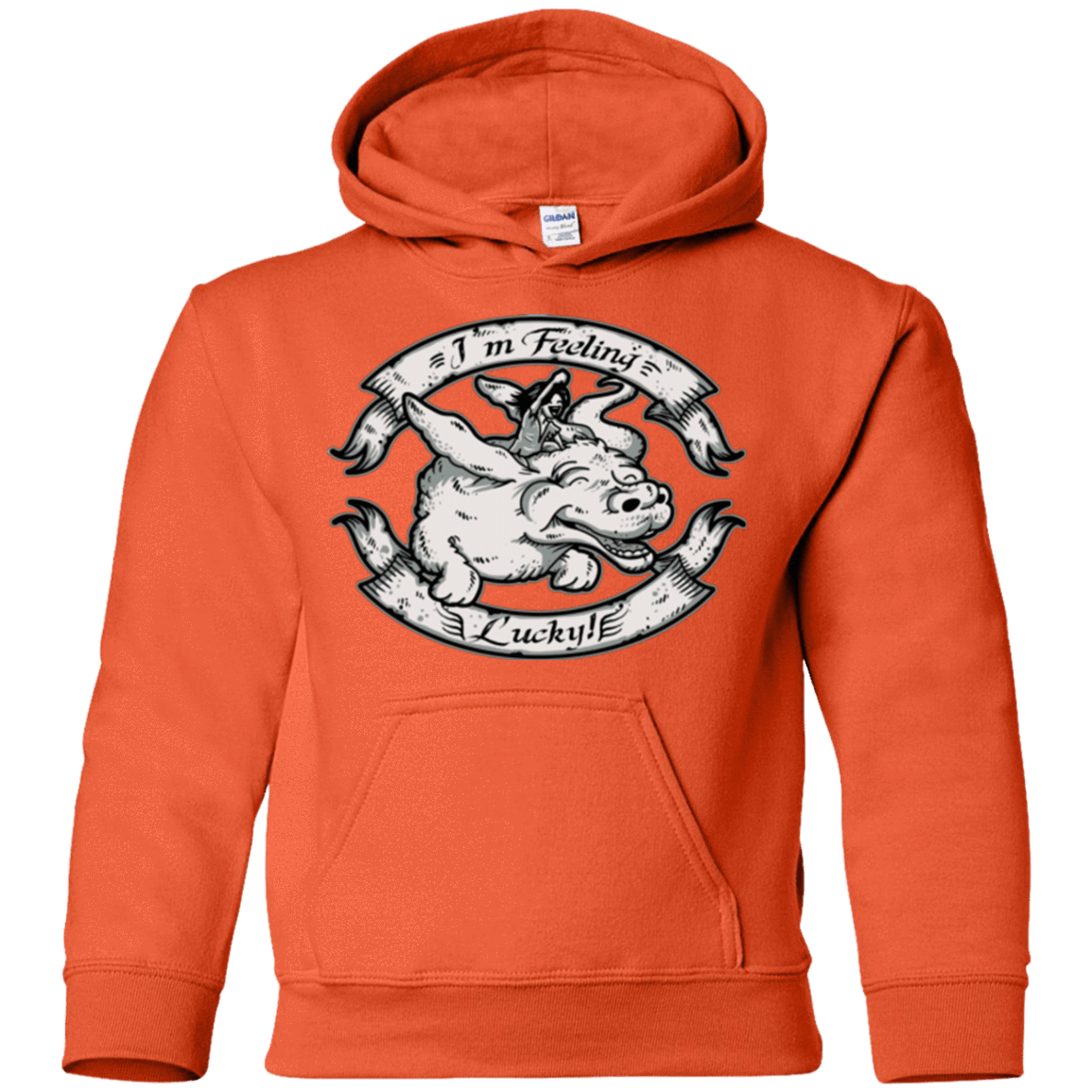 Sweatshirts Orange / YS IM FEELING LUCKY Youth Hoodie