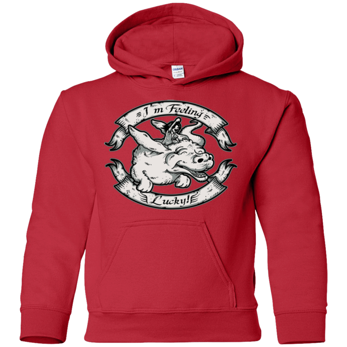 Sweatshirts Red / YS IM FEELING LUCKY Youth Hoodie