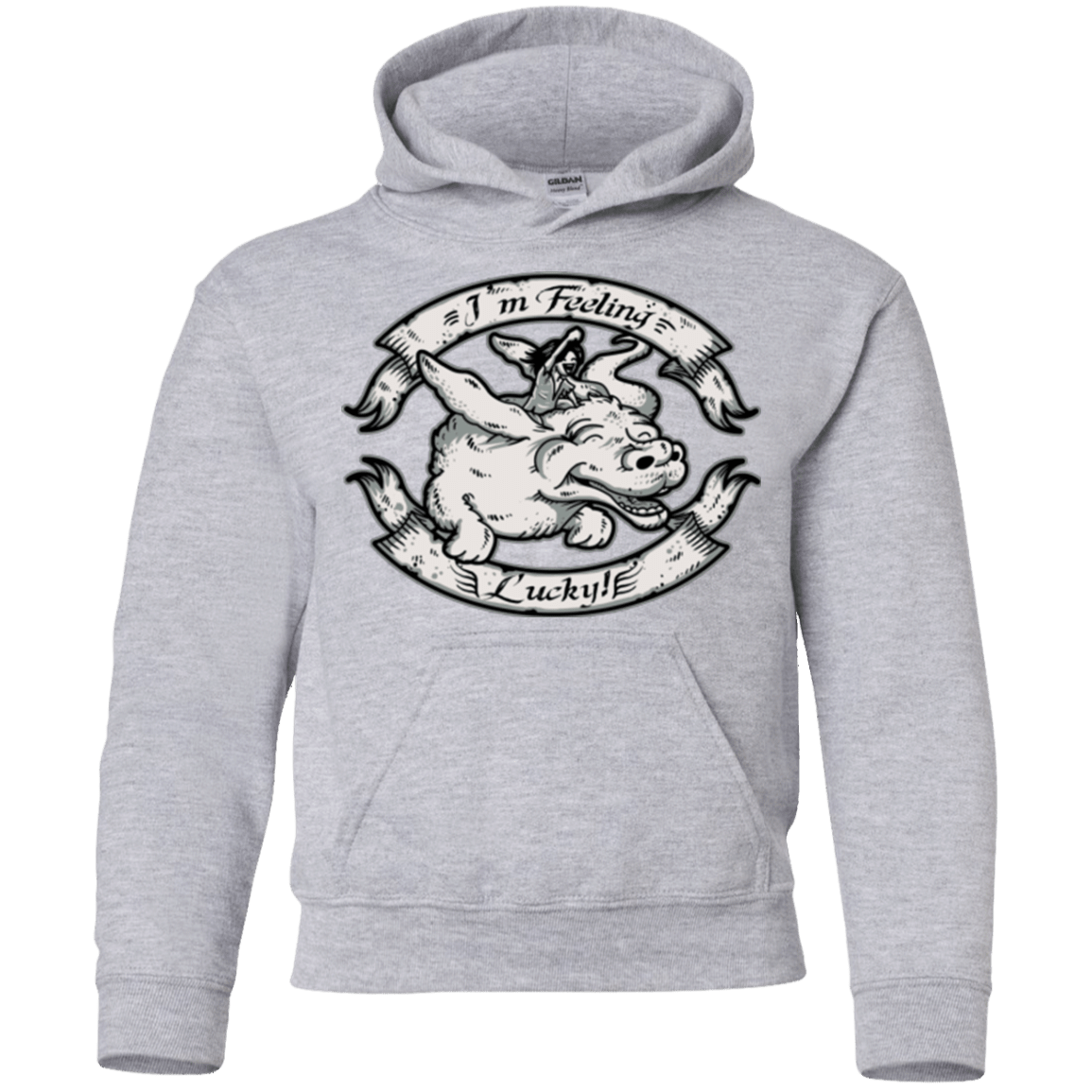 Sweatshirts Sport Grey / YS IM FEELING LUCKY Youth Hoodie