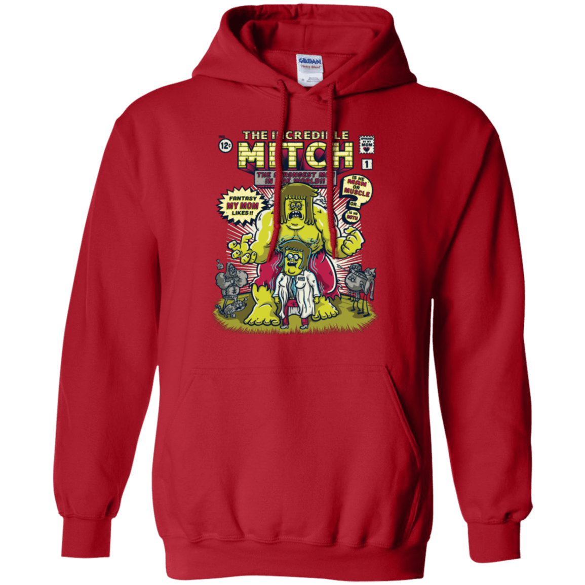 Sweatshirts Red / Small Incredible Mitch Pullover Hoodie
