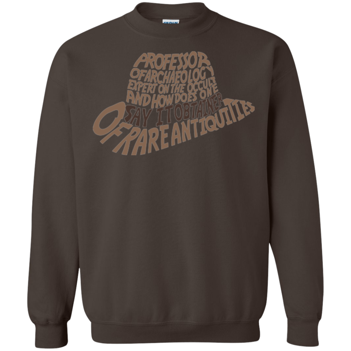 Sweatshirts Dark Chocolate / Small Indiana hat Crewneck Sweatshirt