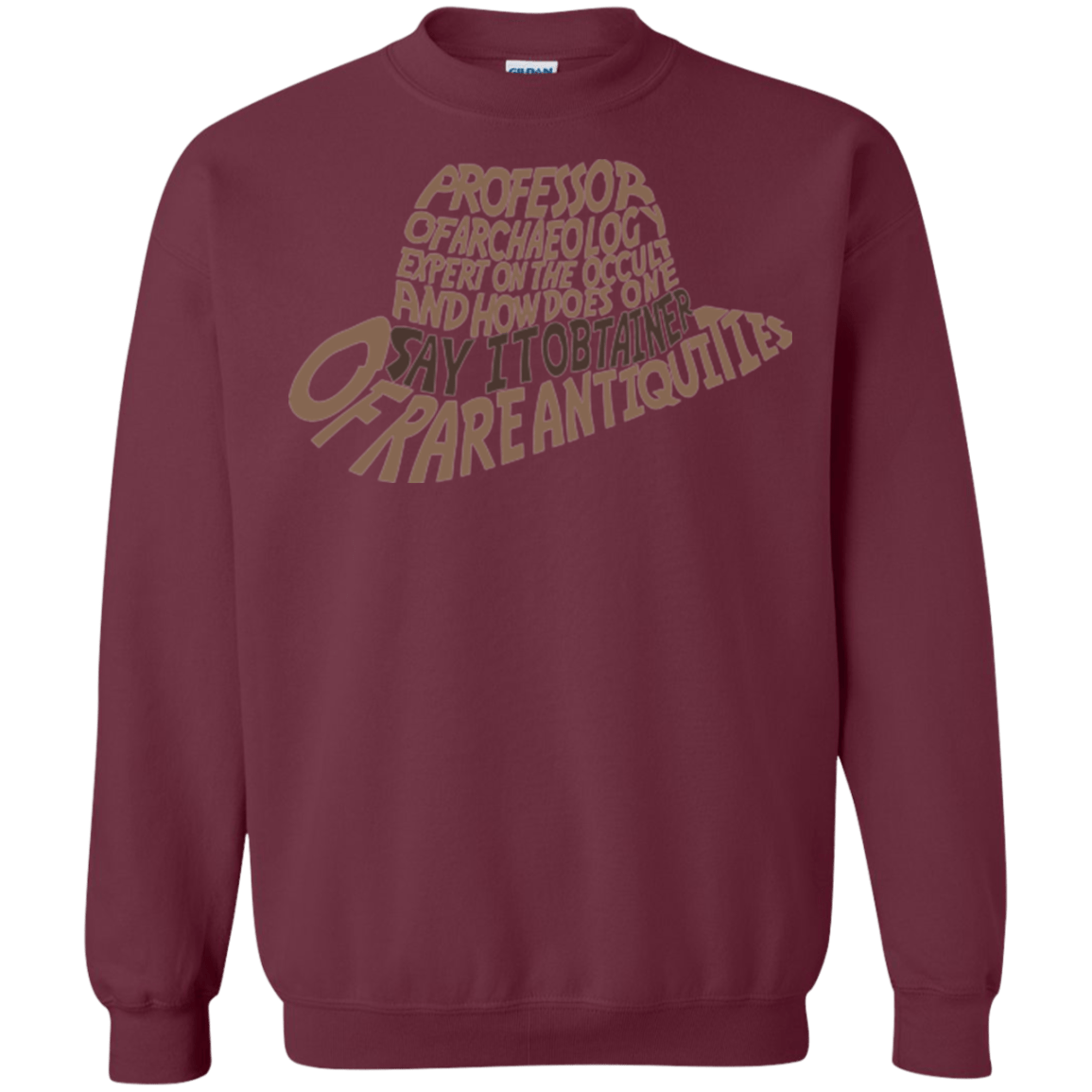 Sweatshirts Maroon / Small Indiana hat Crewneck Sweatshirt