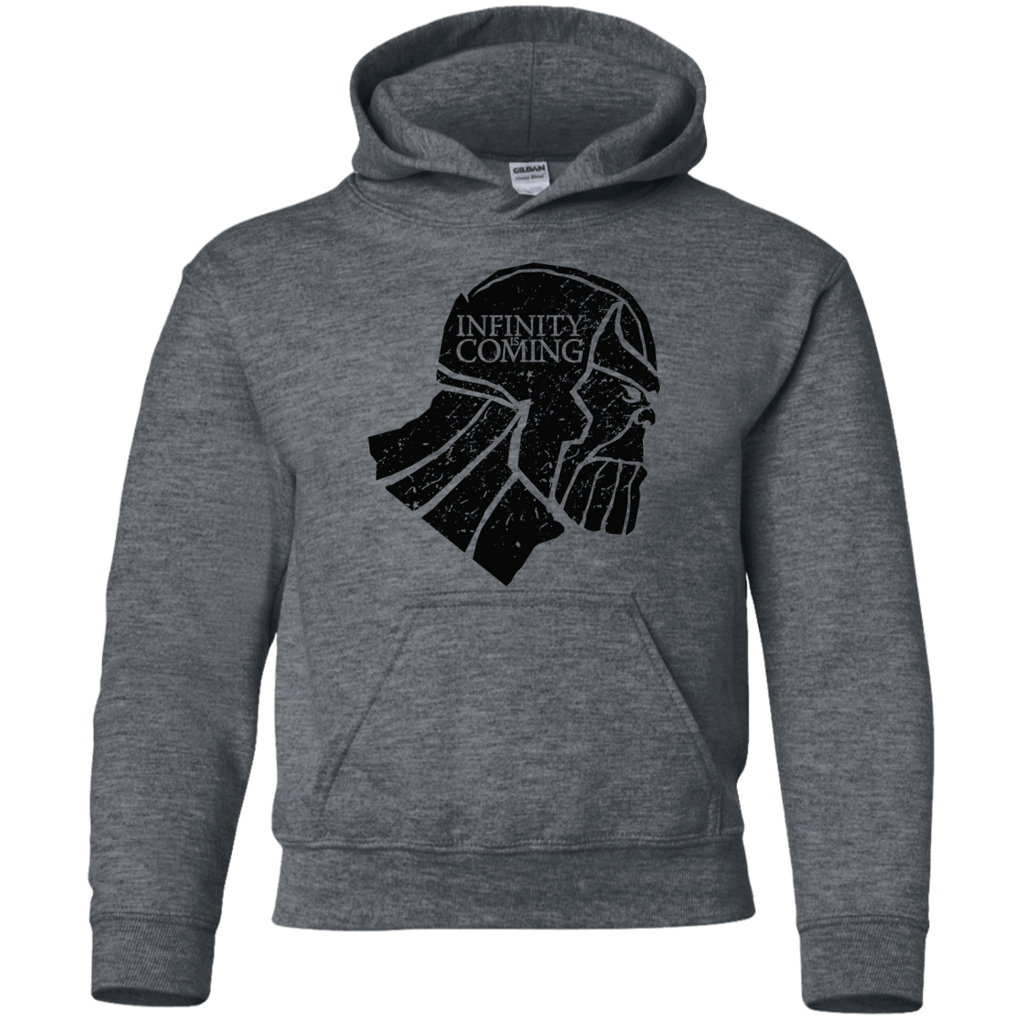 Sweatshirts Dark Heather / YS Infinity is coming Youth Hoodie