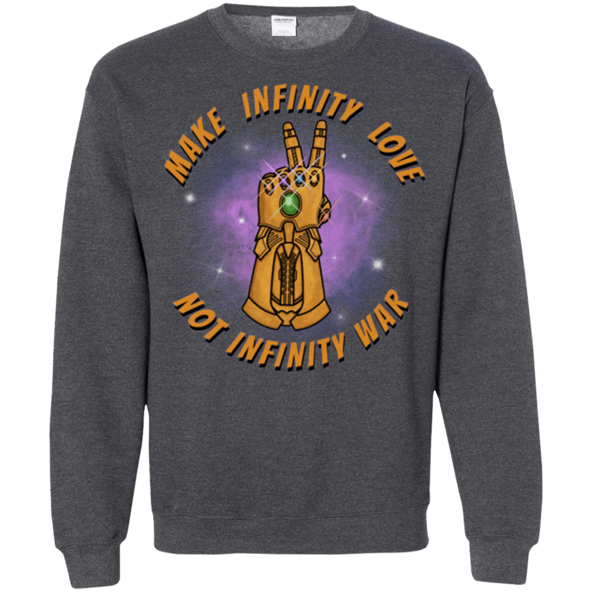 Sweatshirts Dark Heather / S Infinity Peace Crewneck Sweatshirt