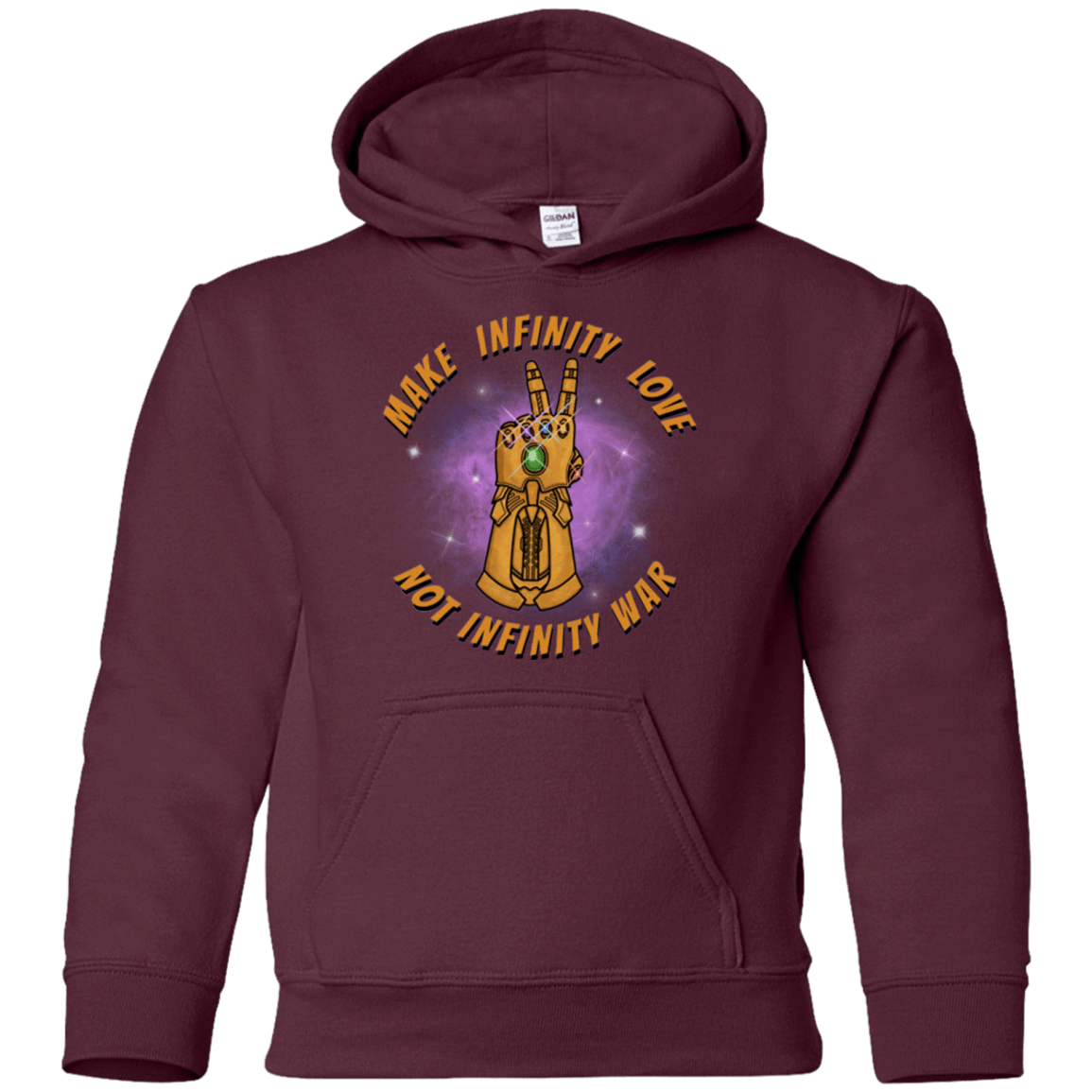 Sweatshirts Maroon / YS Infinity Peace Youth Hoodie