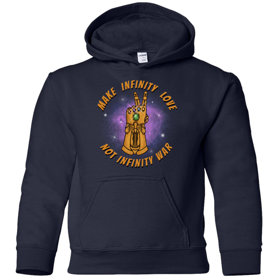 Sweatshirts Navy / YS Infinity Peace Youth Hoodie